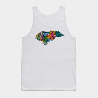 Spirograph Patterned Honduras Departments Map Tank Top